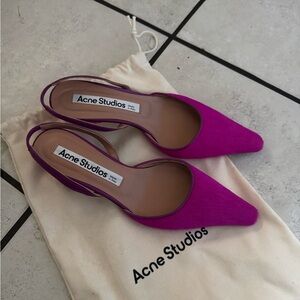 Acne Studios Fuchsia Slingback Heels